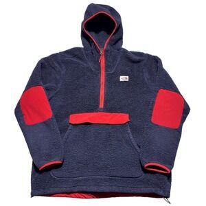 The North Face Campshire Hoodie Mens XL Navy Fleece Pullover Sherpa
